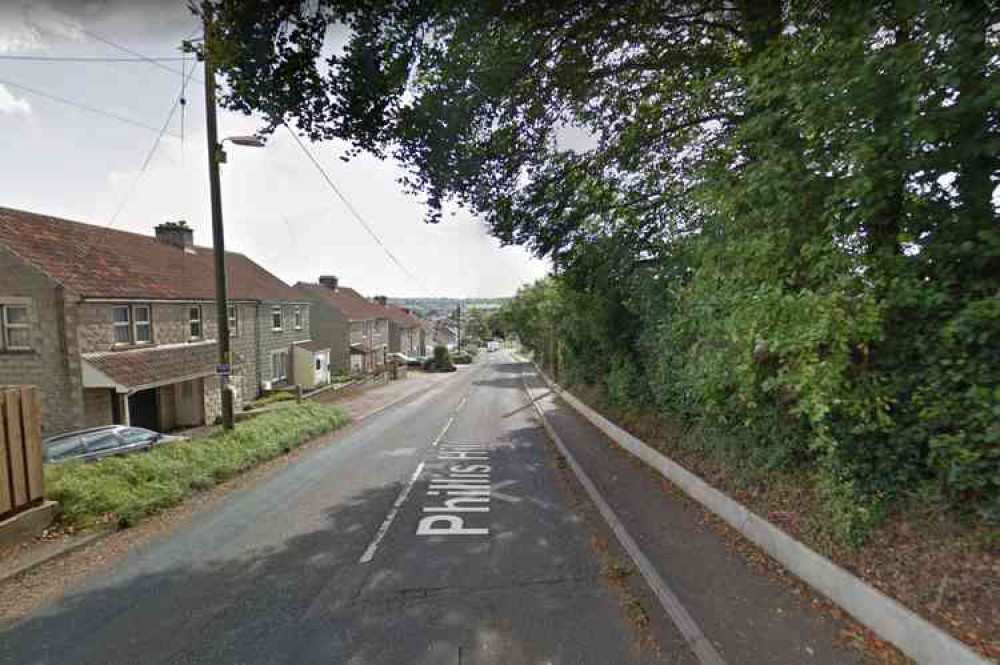 Phillis Hill in Paulton - see today's mobile speed camera locations (Photo: Google Street View)