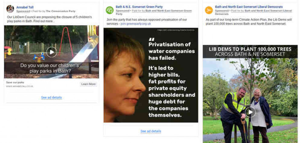 Recent ads by political groups on Facebook's ad library (Photo: Facebook)