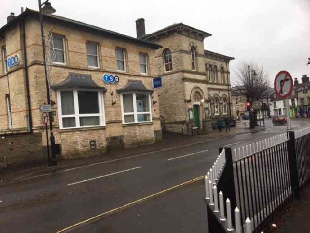 Relief at Midsomer Norton TSB branch, which is a key business in the town