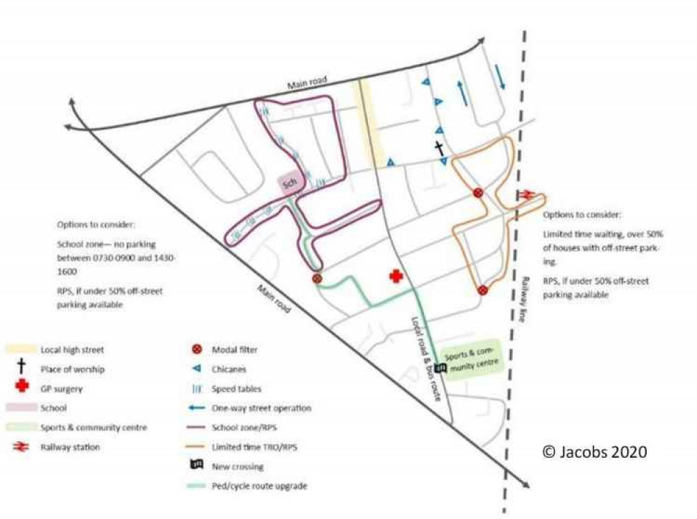 An example of a low traffic neighbourhood. Jacobs. Permission for use by all partner