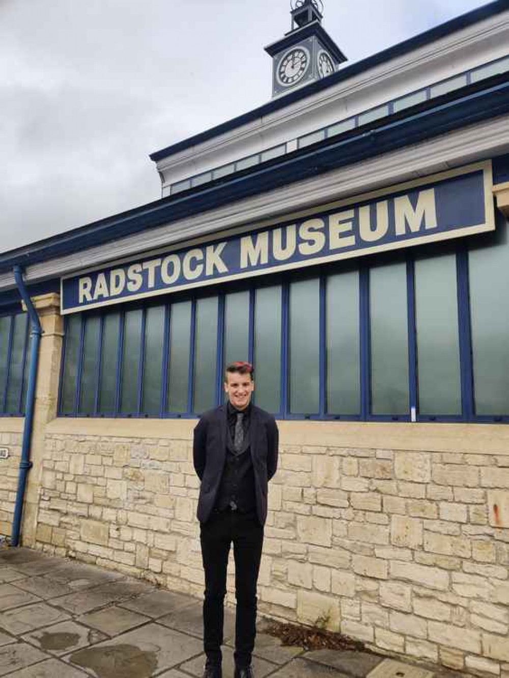 Todd outside the amazing Somerset Coalfield Life at Radstock Museum