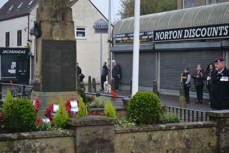 Many people had gathered for the 11 am service in the centre of Midsomer