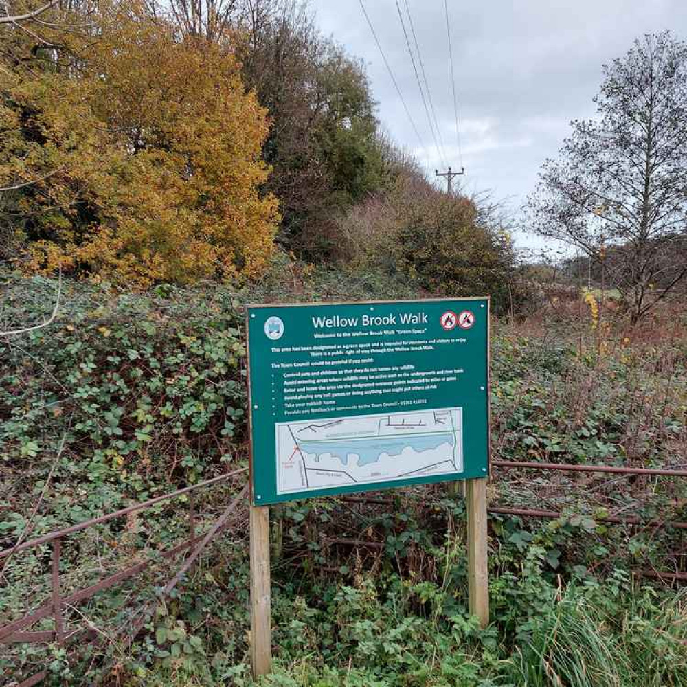 The entrance to the Wellow Brook Walk November 13