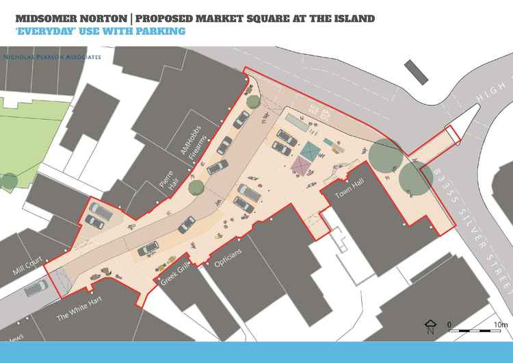 Concept designs for Midsomer Norton market square