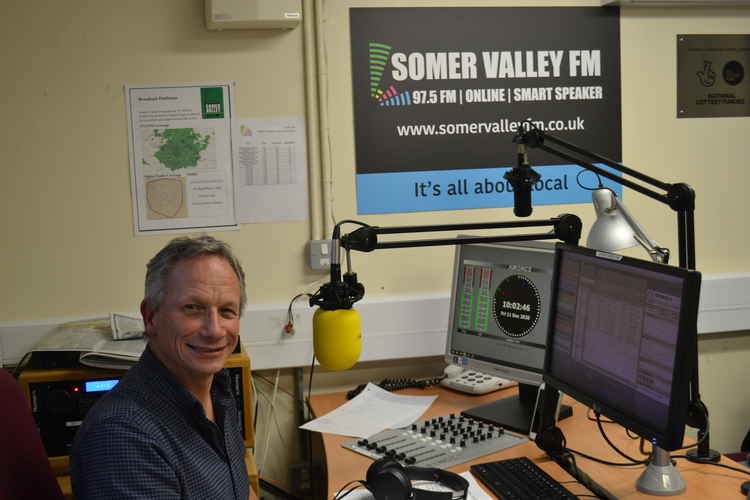 One of the existing Somer Valley FM presenters,  Nigel Stiff