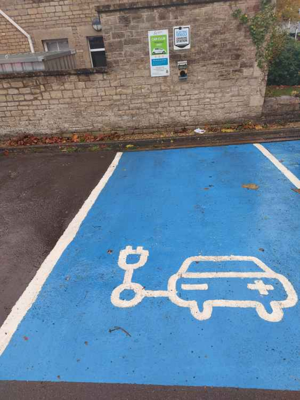 An electric car charging point over in Frome