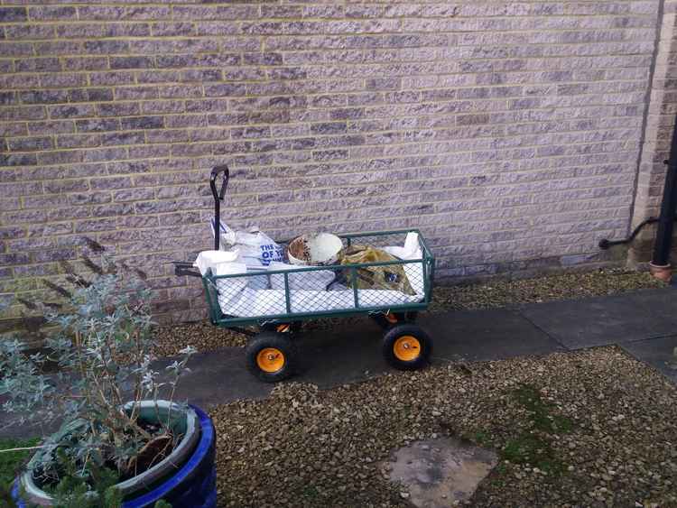 The cart bought from Avon and Wessex, NOT Amazon. The litter campaigner also implores Midsomer to shop local