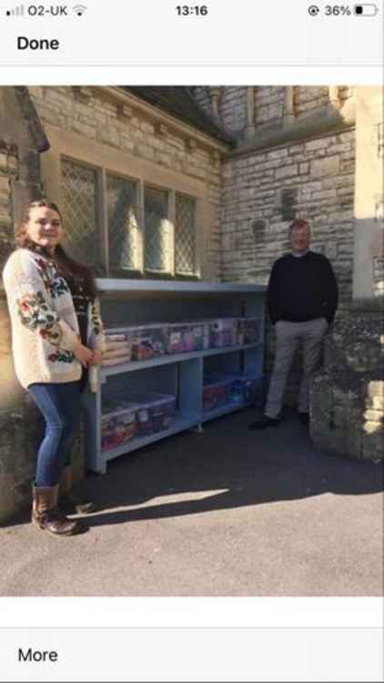 Kate Turner and the Reverend Stephen Robinson at the pantry which is at MSN Methodist Church