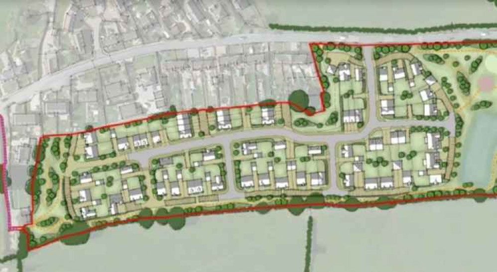 Plans for 63 homes on Anchor Road in Coleford (Photo: Gladman Developments)