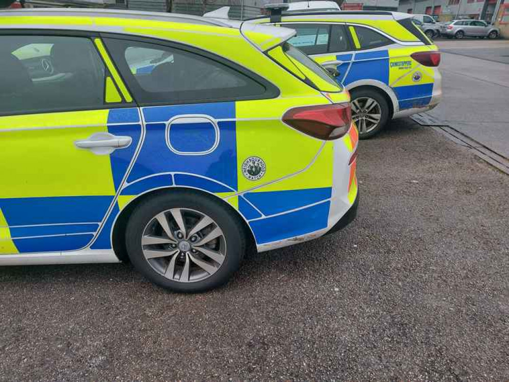 Police cars in Midsomer Norton file photo