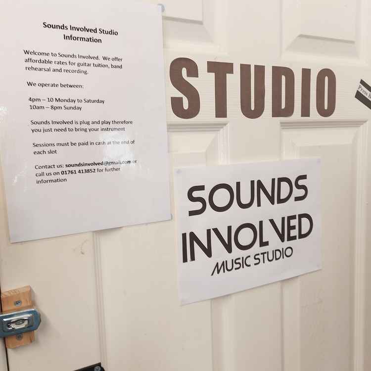 The recording and band room are actually inside the shop