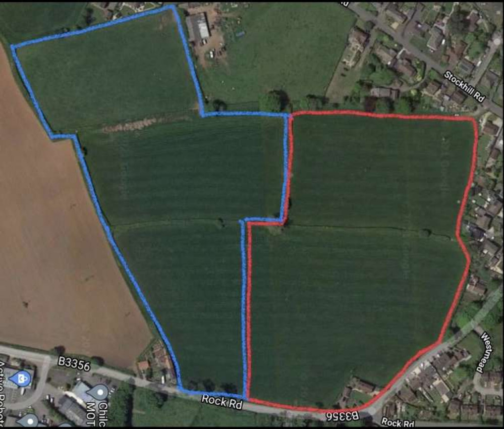 Proposed Site Of 95 Homes On B3356 Naish's Cross In Chilcompton. CREDIT: CARO. Free to use for all BBC wire partners.