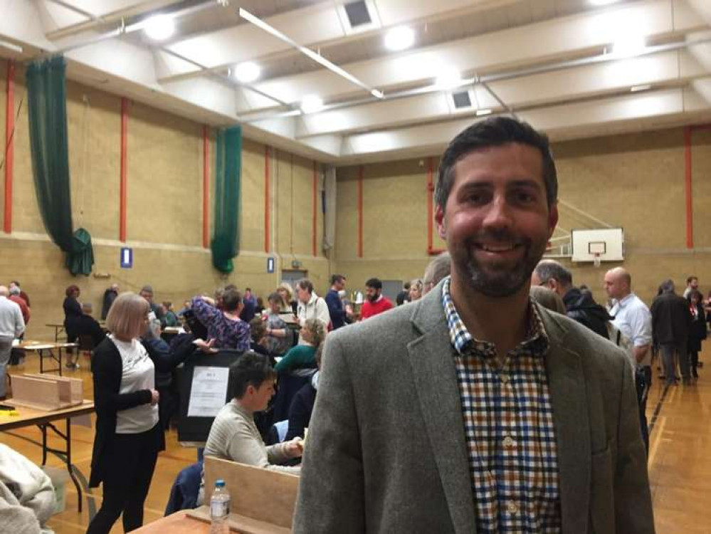 South Gloucestershire Conservative leader Toby Savage in Kingswood Leisure Centre before the count. Source: A Cameron. Permission for use by all newswire partners