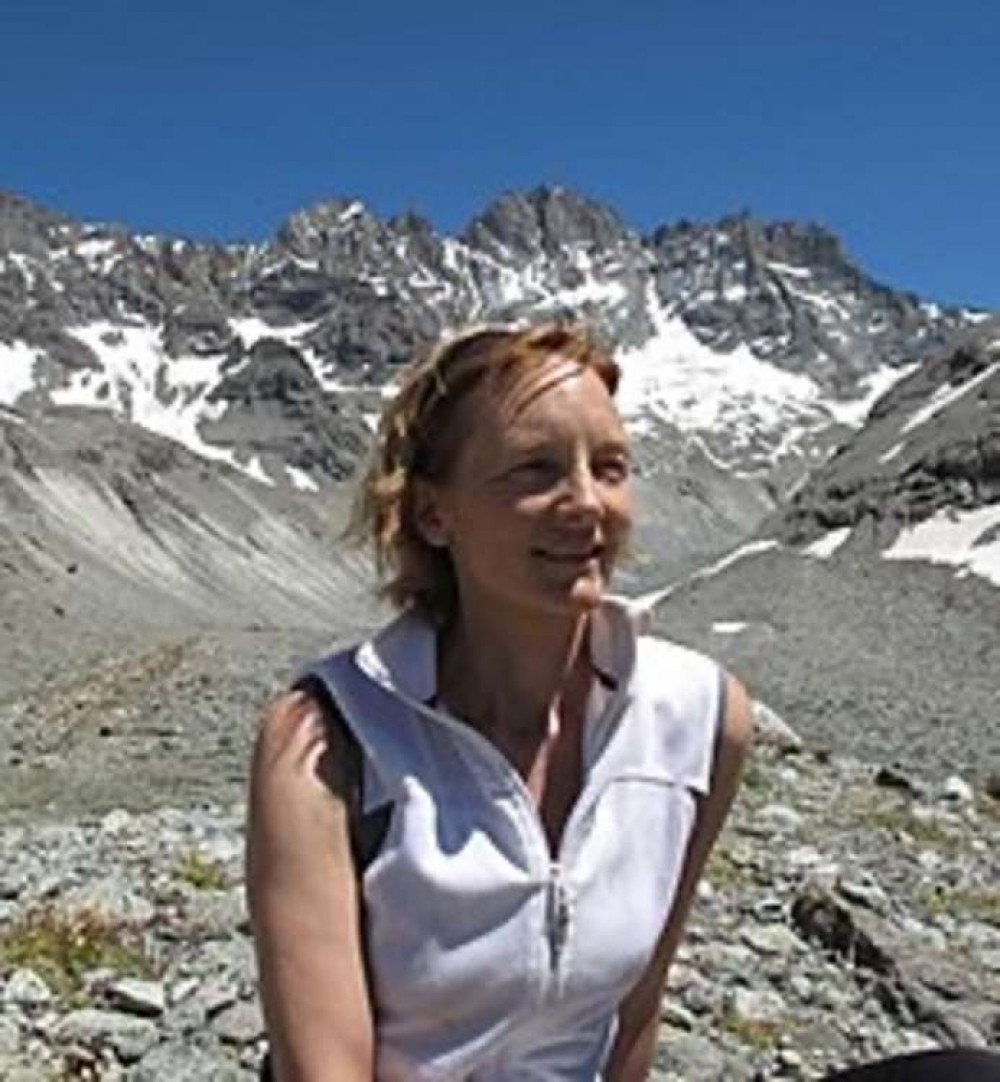 Jemma Wadham, glaciologist, at the Arolla Glacier