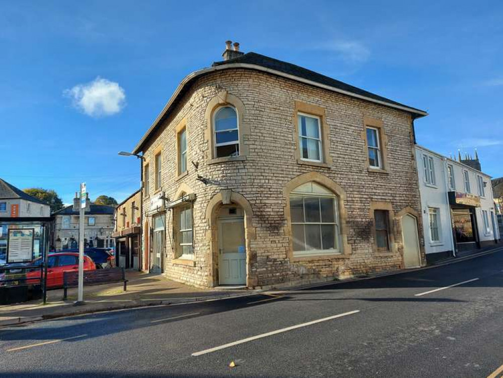 This building on The Island in Midsomer Norton has been completed gutted. Photo November 11