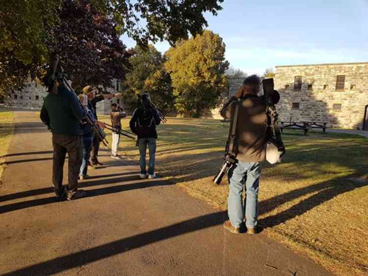 The Friday Big County Birdwatch 70 guided walk at the fort. Picture by Steve Swinney