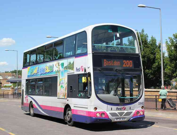 A 200 bus at Grays bus station. In the new year it will be renumbered 5.