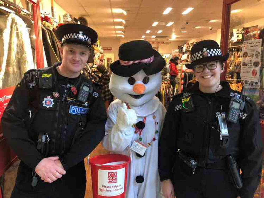 Sgt Ben Forbes released this image of his officers engaging in town centre community policing in Thurrock.