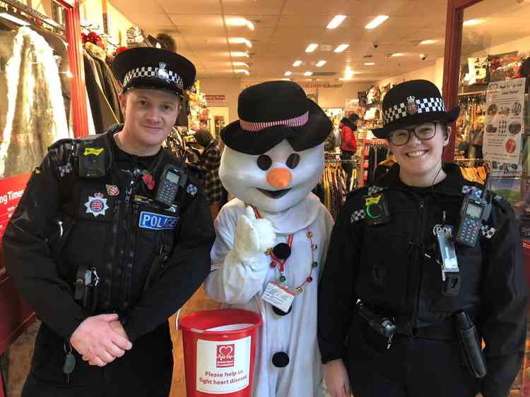 Sgt Ben Forbes released this image of his officers engaging in town centre community policing in Thurrock.