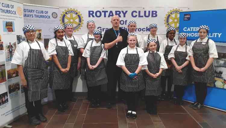 All the young chefs with Graeme Collie