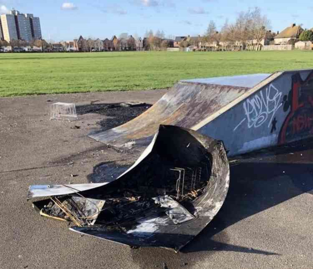 The burnt out freezer on the Daisy Field