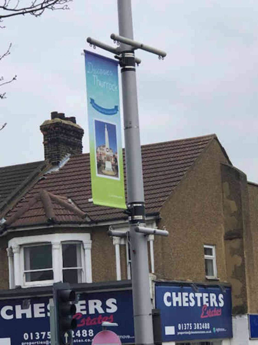 One the council's self-promoting banners in Grays