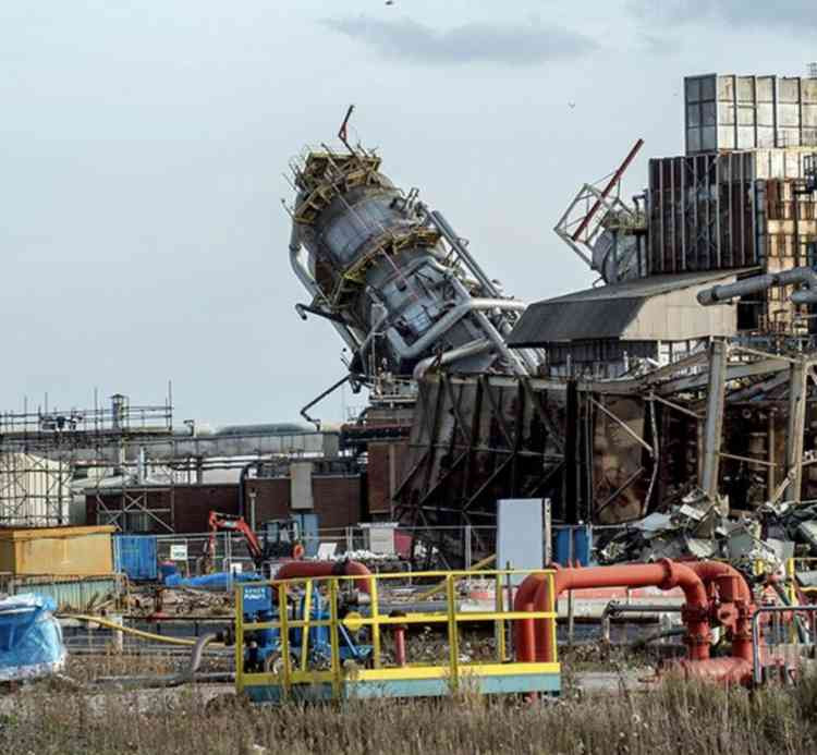 The former oil refinery has been demolished to make way for the Thames Enterprise Park