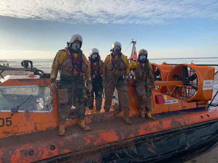 The Hoylake hovercraft and team - Picture: RNLI Hoylake