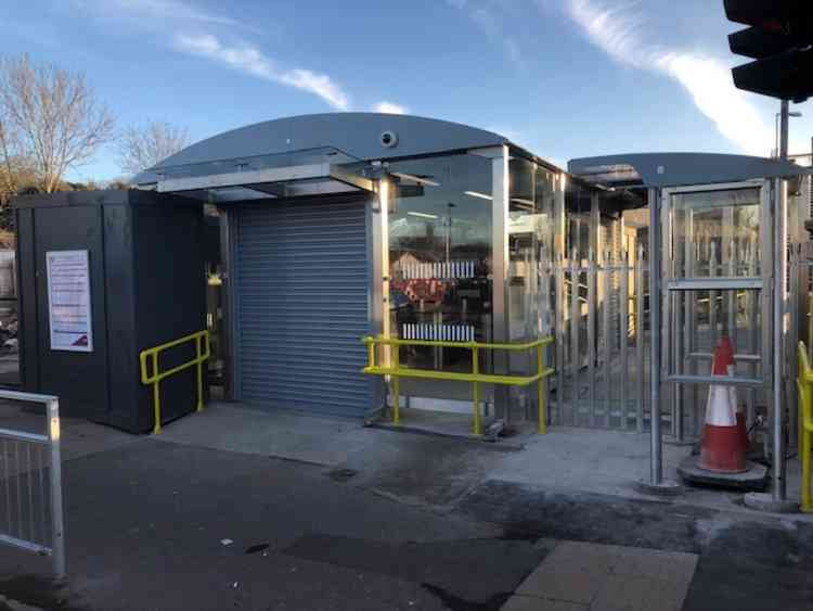 New barriers have recently been installed as part of the temporary facility at Stanford station