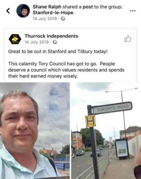 In July last year Cllr Ralph had little doubt about his opinion of the Conservatives on Thurrock Council.