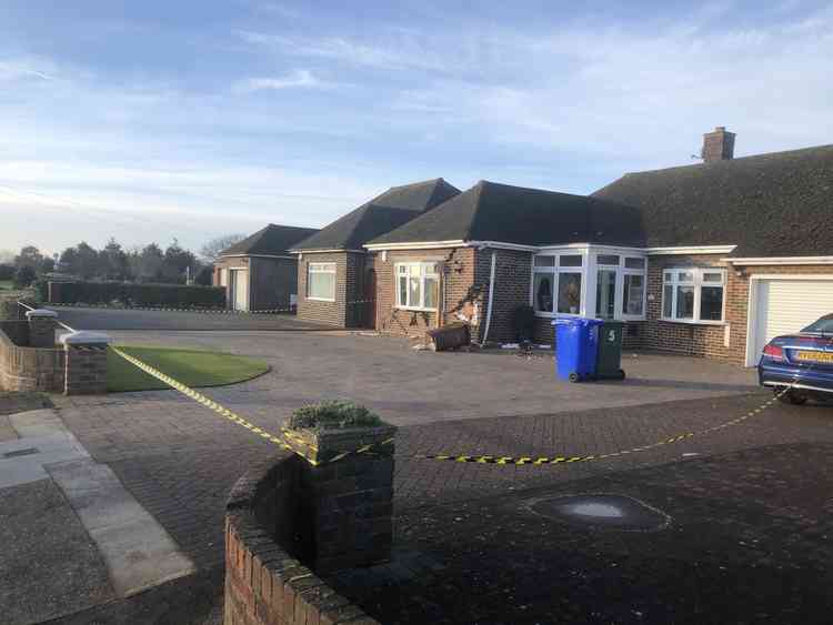 The house on Heath Road was badly damaged.