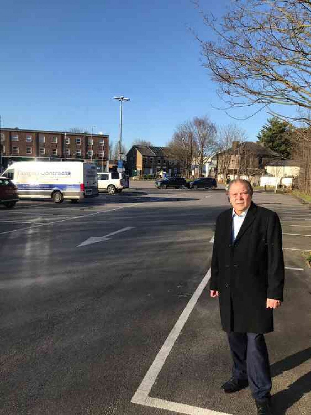 Cllr Terry Hipsey at the site.
