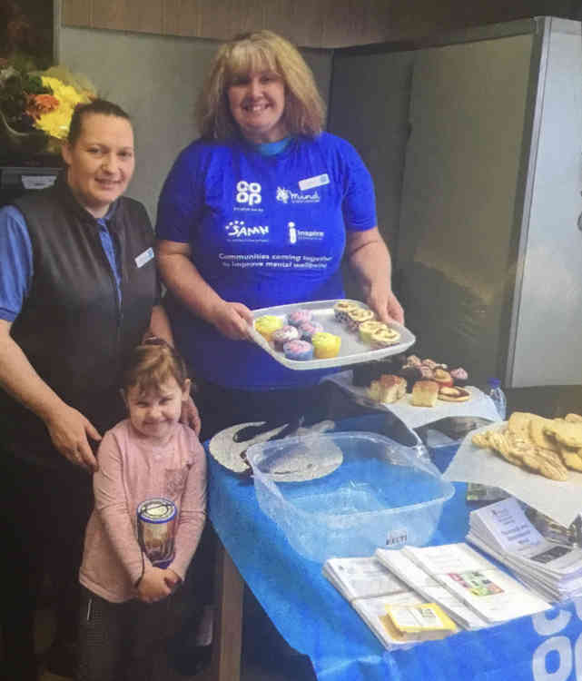 Claire Mason (right) with colleague Marrie Marlton-Jackson and youngster Ella Hawkes.