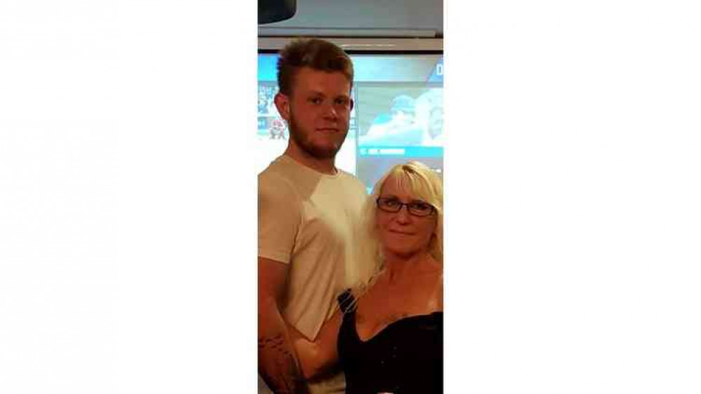 Jake Wilkinson, the inspiration for James Price's run, pictured with mum Sharon
