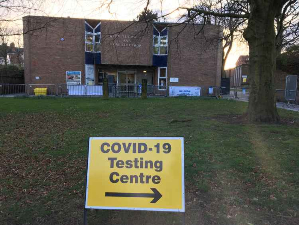 The symptoms only COVID-19 testing centre at Heswall Library
