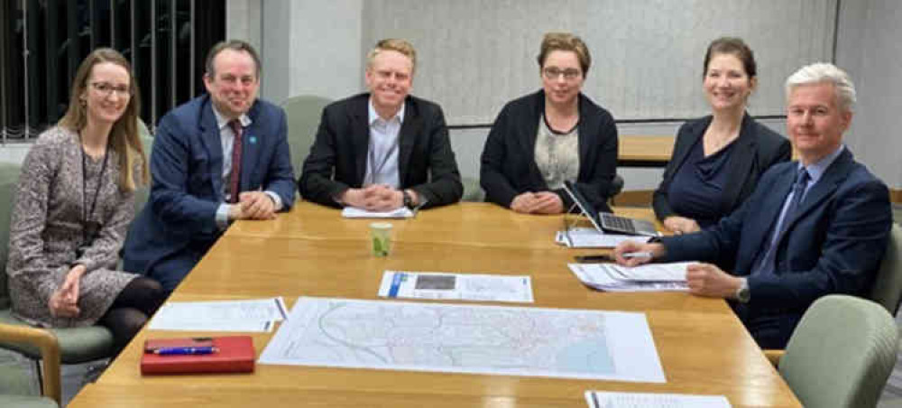 Grays Town Board members who met on Thursday 27 February. Left to right: Rhiannon Mort – South East Local Enterprise Partnership (SELEP), Cllr Mark Coxshall – Thurrock Council, Cllr Martin Kerin – Thurrock Council, Lucy Harris - Creative People and