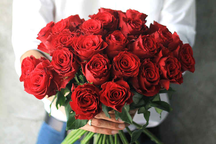 Say it with flowers - Roses became linked with Valentine's Day in the 17th century.