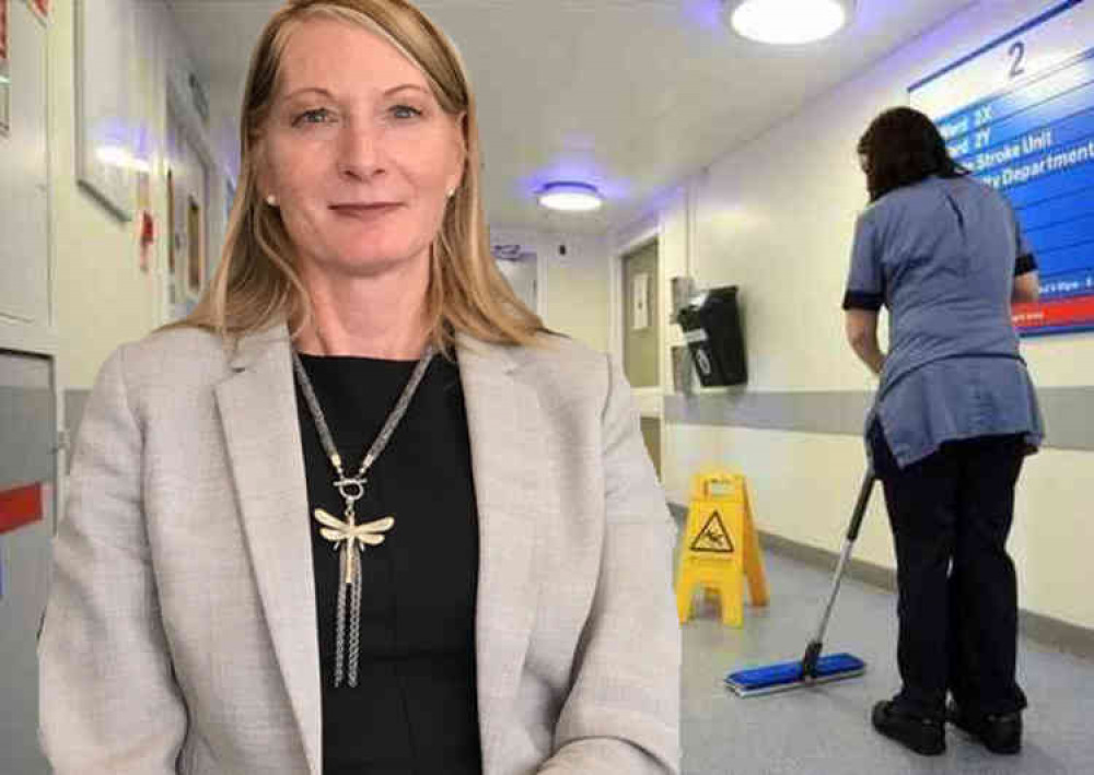 Marked contrast: Thurrock's CEO Lyn Carpenter earns more than £200,000 a year - while some NHS workers in the coronavirus front line earn less than £9.30 an hour.