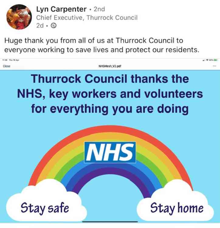 Chief Exec Lyn Carpenter's message of thanks