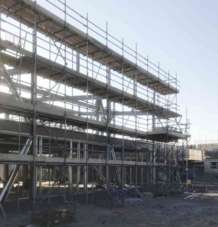 The new building going up at Thurrock Rugby Club.