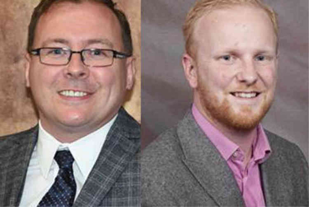 Cllrs Luke Spillman, left, and Jack Duffin Cllrs Luke Spillman, left, and Jack Duffin