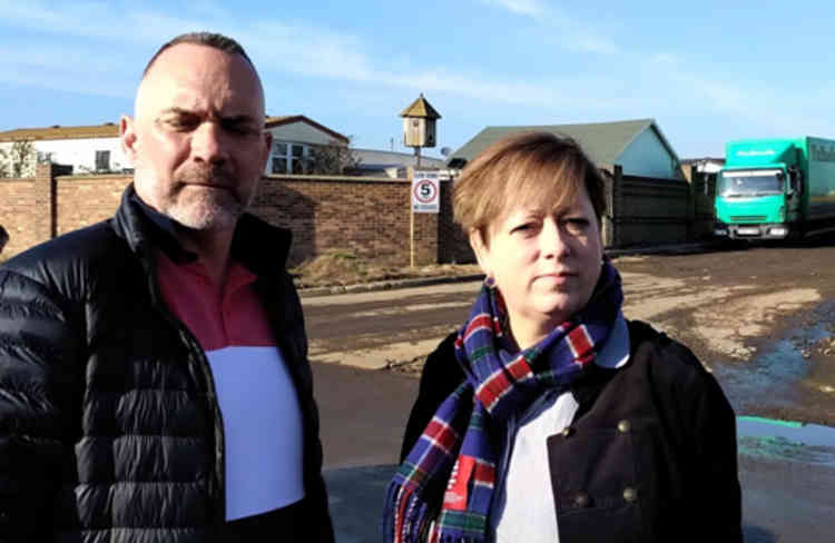 Cllr Andrew Jefferies and Jackie Doyle-Price at Buckles Lane last year. Cllr Jefferies went public with his condemnation of the council's lack of action. It is widely reported he was rebuked by senior officers and threatened with action for raising th