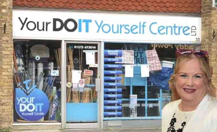 Corringham D-I-Y will be reopening its doors - but without longserving Deb Huelin.