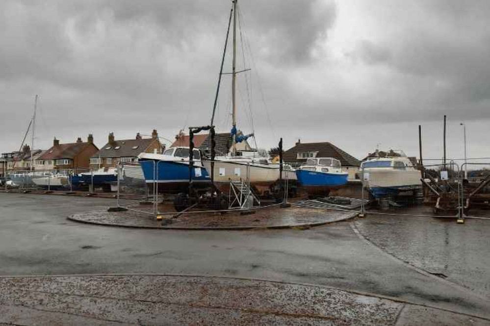 Some of the boats abandoned at Meols