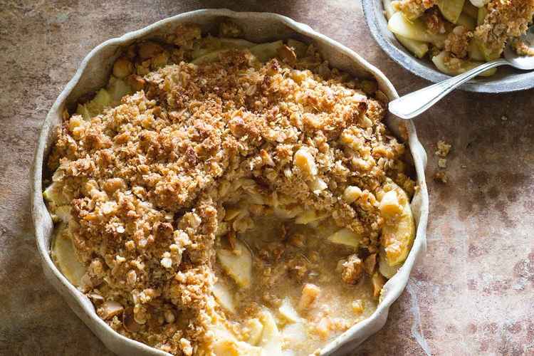 Leave the skins on your apples for crumble too