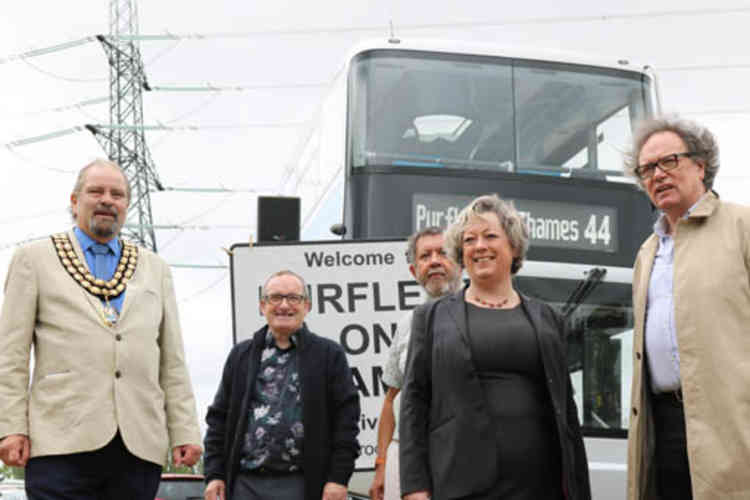 From left: Mayor Cllr Terry Piccolo, John Rowles, Trevor Bachelor, Jackie Doyle-Price and Ken Dytor.