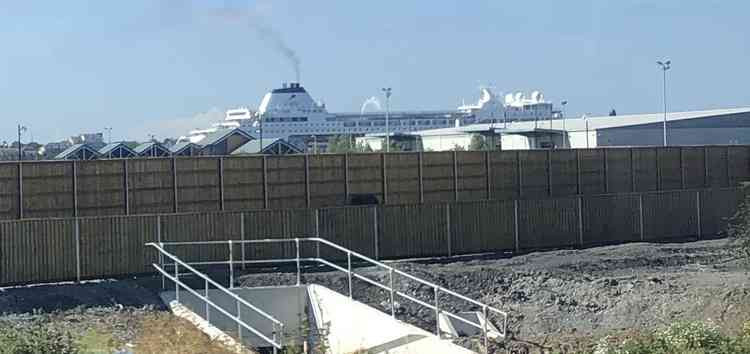 CMV's Columbus pictured at Tilbury this morning.