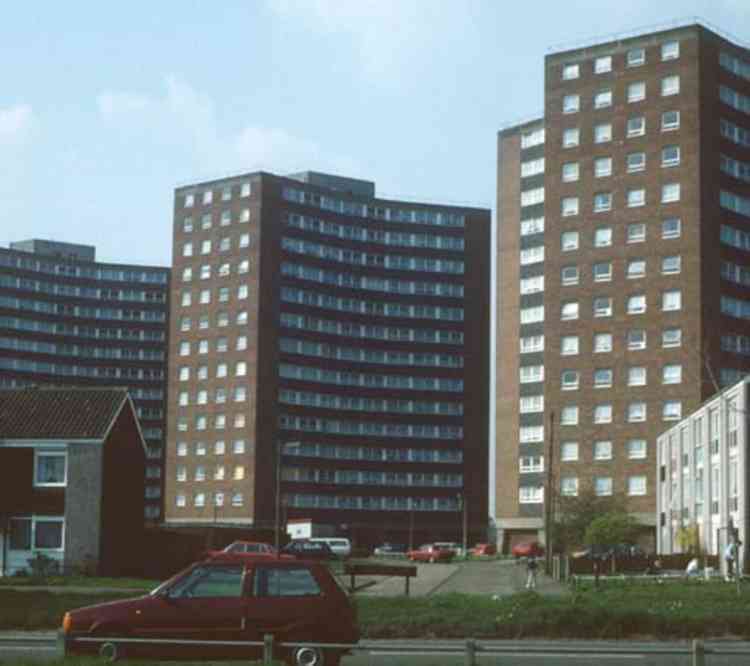 Chadwell St Mary's tower blocks.