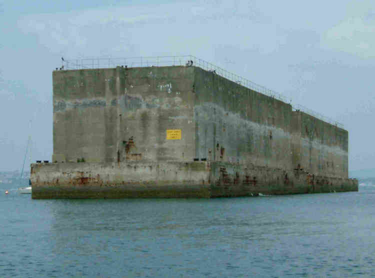 Reinforced concrete caissons made up the Mulberry Harbours. Some were made in Tilbury.