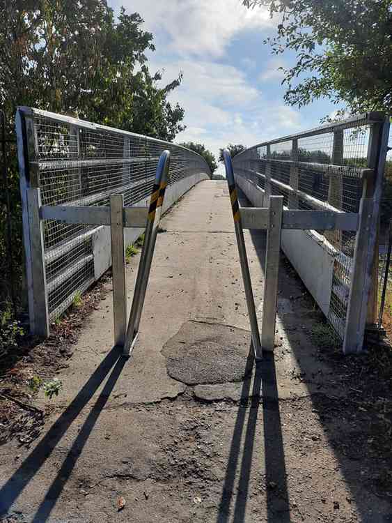 The barriers were put in place last week.